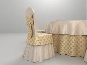 table and chairs for wedding party 3D Model