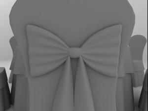 table and chairs for wedding party Model 3D