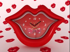 嘴唇形状的闹钟 3D 模型