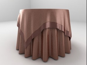 copper shimmer banquet table 3D-Modell