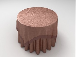 copper shimmer banquet table 3D-Modell