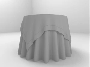 copper shimmer banquet table 3D Model