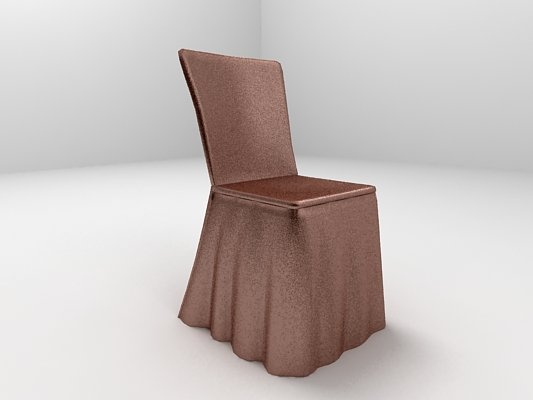 copper shimmer banquet chair 3D Model .c4d .max .obj .3ds .fbx .stl .blend 