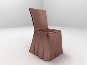 铜质闪光宴会椅 3D 模型