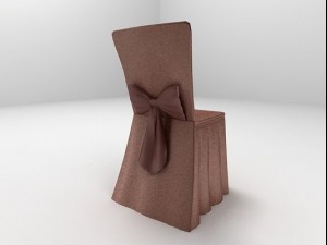 copper shimmer banquet chair 3D Model