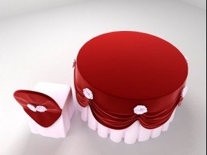 table chairs for wedding banquet Modello 3D