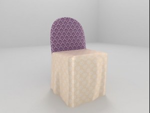 slipcovered banquet chair Modèle 3D