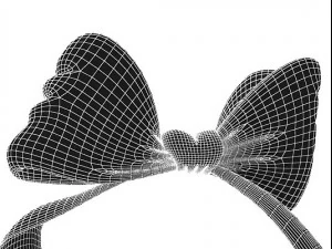 kokardka ze wstążki Model 3D