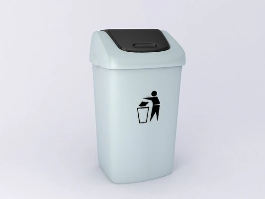 plastic trash bin 3D Model .c4d .max .obj .3ds .fbx .stl .blend 