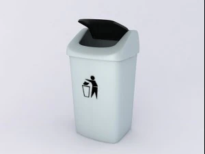 plastic trash bin 3D Model