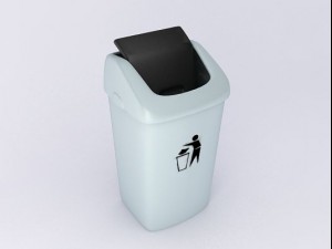 plastic trash bin 3D मॉडल