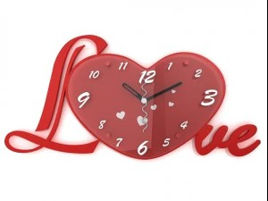 掛け時計 愛の形 3Dモデル