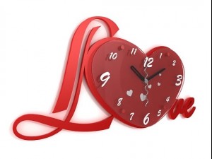 wall clock love shape 3D Model