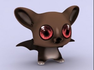 cartoon bat 3D-Modell