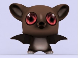 cartoon bat Modelo 3D