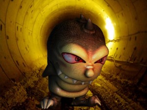alien demon worm 3D Model