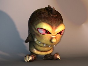 alien demon worm 3Dモデル