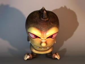 alien demon worm 3Dモデル