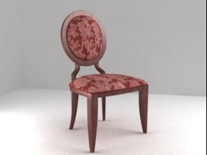 antique chair armless 3D-Modell