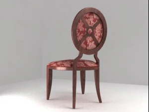 antique chair armless 3D Model