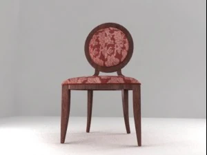 antique chair armless 3D Model