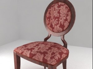 antique chair armless Model 3D