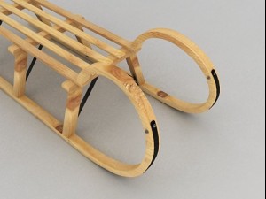 wooden snow sled 3D Model