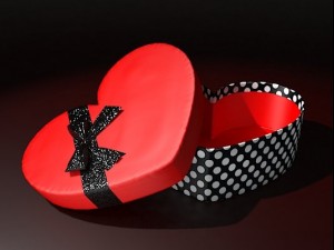 gift heart shaped box 3D-Modell