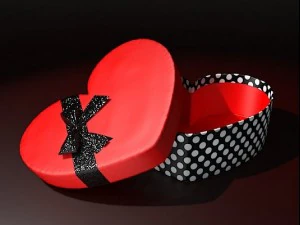 scatola regalo a forma di cuore Modello 3D