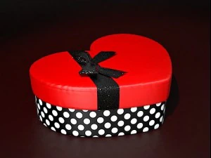 gift heart shaped box 3D Model