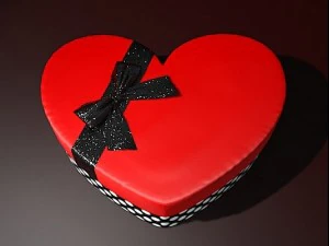 gift heart shaped box 3D Model