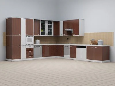 kitchen wenge 3D Model .c4d .max .obj .3ds .fbx .stl .blend