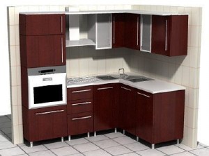 kitchen wenge corner 3D Model