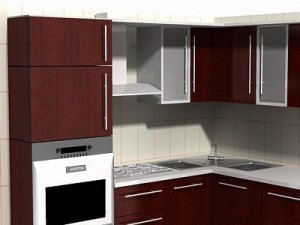 kitchen wenge corner 3D 模型