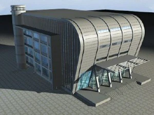 modern office building 3D Model