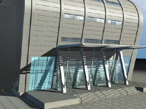 modern office building 3D Model