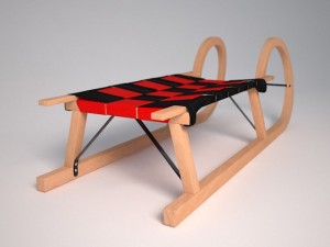 horned woven seat sled Modelo 3D