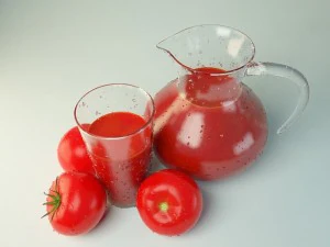 tomatoes and tomato juice 3D Model