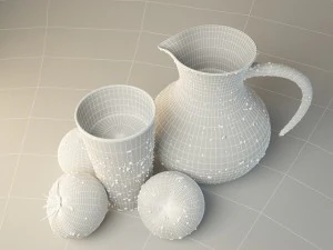 tomatoes and tomato juice 3D Model