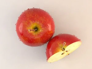 one red apple and a half 3D Model