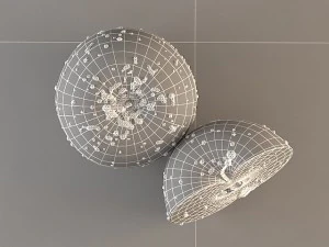 one red apple and a half 3D Model