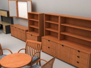 full set of office furniture 3D मॉडल