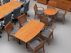 full set of office furniture 3D मॉडल
