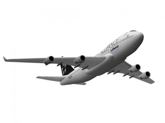 b747 400 3D Model .c4d .max .obj .3ds .fbx .stl .blend 
