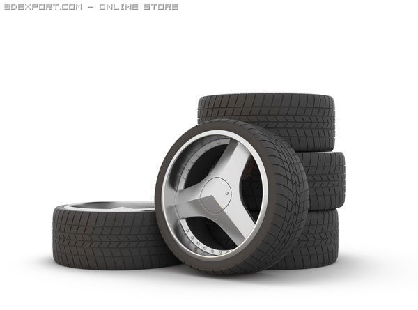 wheel 3D Модель .c4d .max .obj .3ds .fbx .stl .blend 