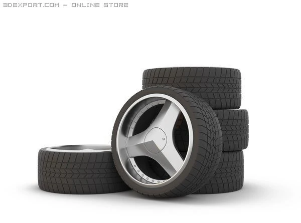 wheel 3D Model .c4d .max .obj .3ds .fbx .stl .blend 