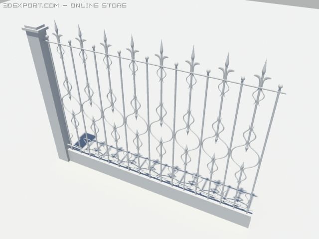 fence 3D Model .c4d .max .obj .3ds .fbx .stl .blend 