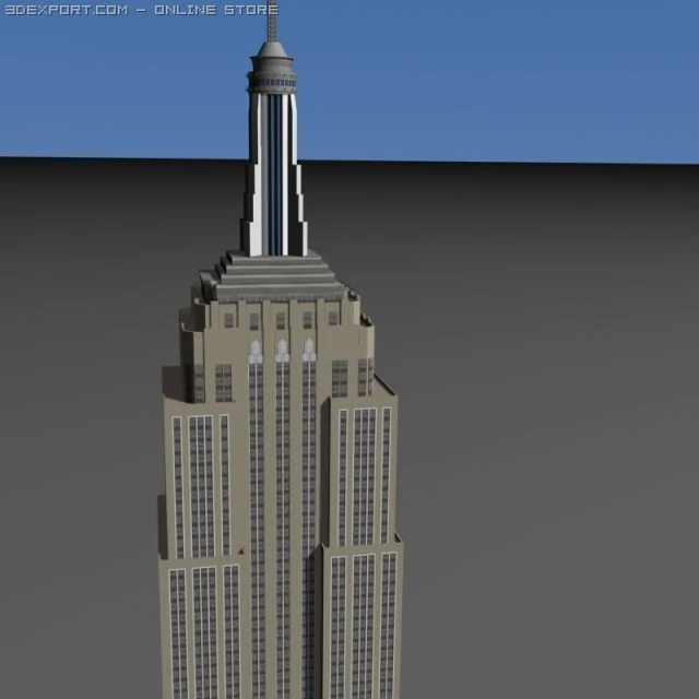 empire state building v2 3D Model .c4d .max .obj .3ds .fbx .stl .blend 