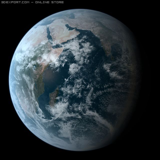 photorealistic earth 3D Model .c4d .max .obj .3ds .fbx .stl .blend 