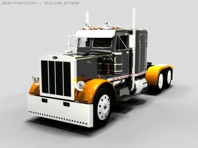 peterbilt 359 3D Model .c4d .max .obj .3ds .fbx .stl .blend 